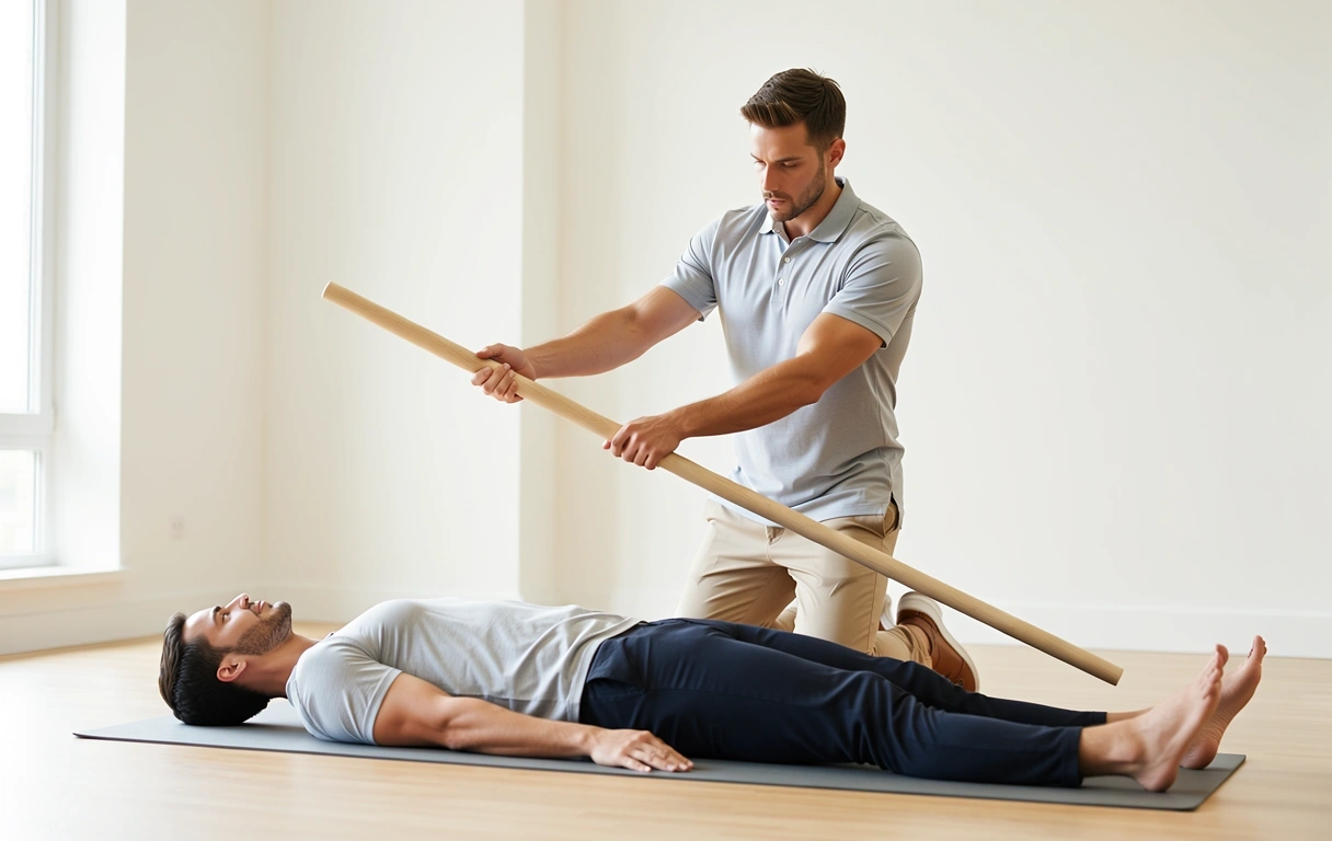 Specialist guiding a mobility session